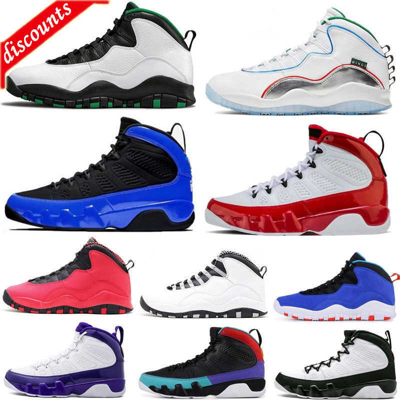 

TOP Top Quality 10s 10 Wings Men Basketball Shoes Chicago Cool Grey Cement Steel Grey Westbrook Mens 9s 9 Sneakers Sports, Color 21