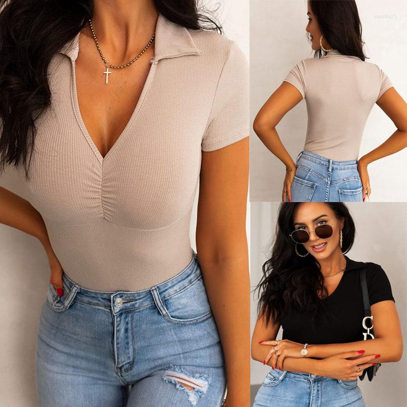 

Women' Blouses Tops For Women Fashion 2022 Summer Solid Casual Blouse Woman Slim Shirt Sexy Pullover V-neck Nice And Women, 7023-pink