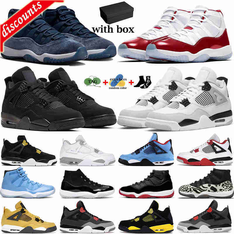 

TOP With Box Jumpman 4 Basketball Shoes Men Women 11 Sneakers 4s Military black Cat Infrared Cool Grey 11s Bred Mens Womens, # 6 40-47