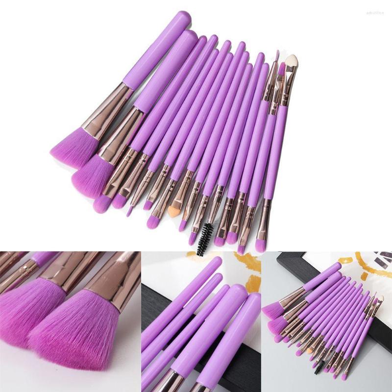 

Makeup Brushes 15PCS/SET Fluorescent Blush Brush Soft Powder Foundation Eye Shadow Blending Beauty Tools