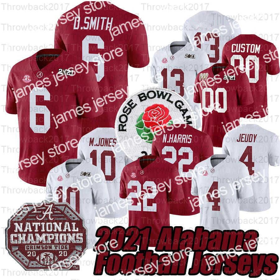 

Football Jerseys Custom 2021 Alabama Crimson Tide College Football red white Mens Youth Any Name Jersey Size S-XXXL 10 Mac Jones 4 Brian Rob, White with 2021 whith number patch