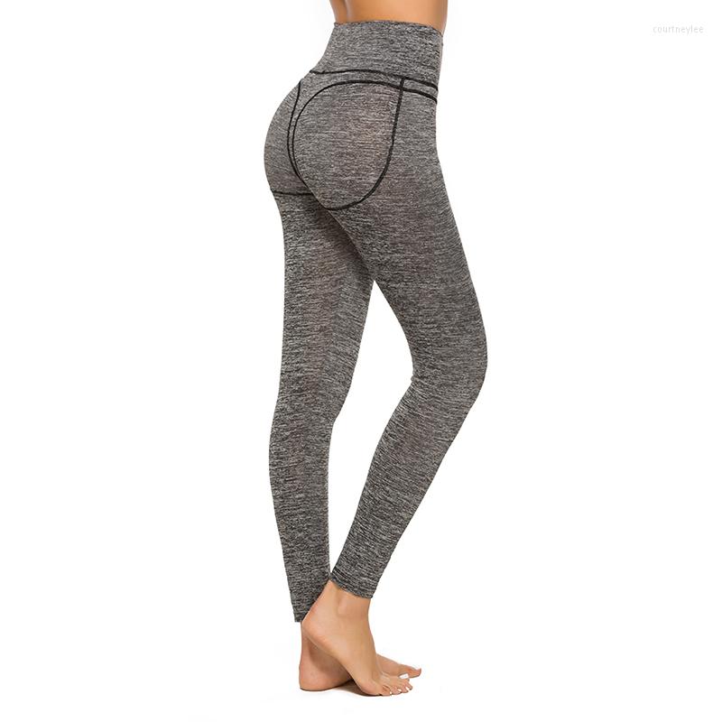 

Active Pants Women Yoga Lady Solid Elastic High Waist Fitness Sport Feminina Breathable Slim Long Pant, Black