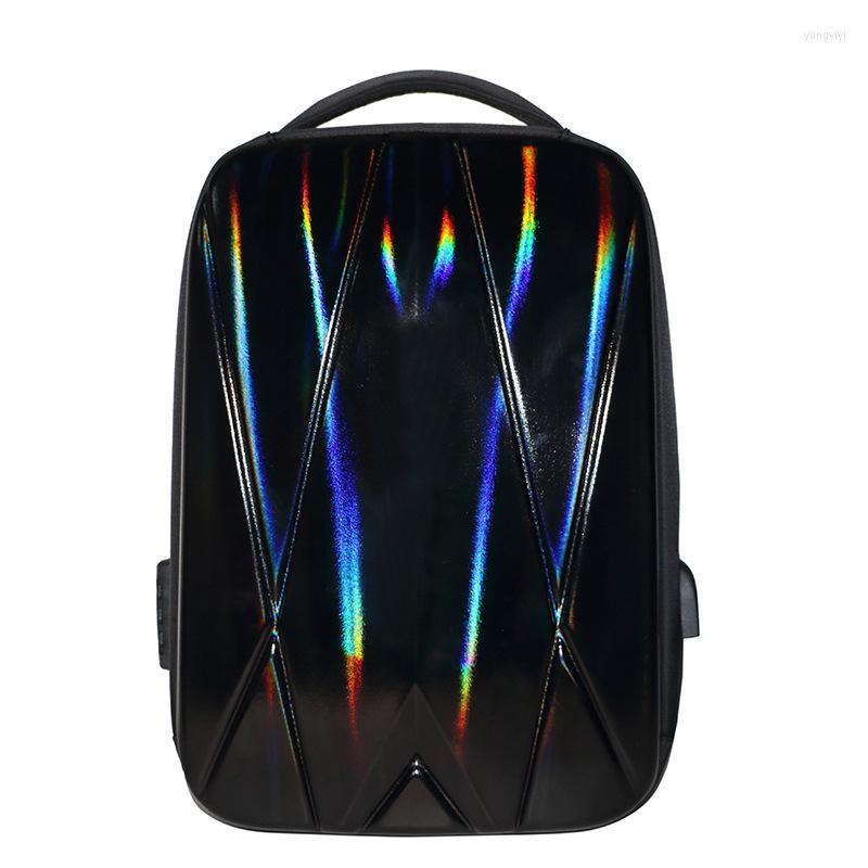 

Backpack Brand Business Fashion Hard Shell Large Capacity Multi-functional Anti-splash Bag School Students, Black