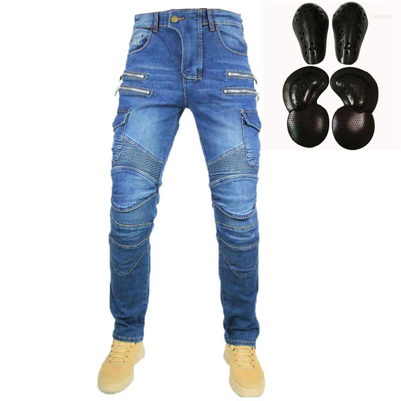 

Motorcycle Apparel Motopants Pants Men Moto Jeans Riding Off-road Trousers Motocross Zipper Design With Protective Gear