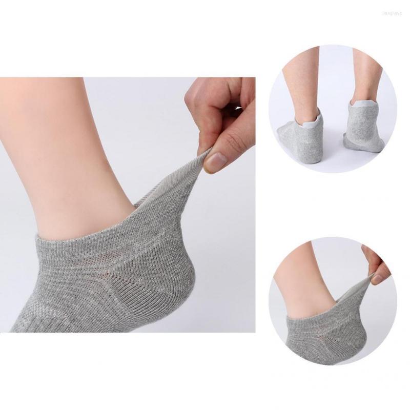 

Sports Socks Mesh Design 1 Pair Chic No Pilling Running Cotton Elastic Mouth For Men, Grey