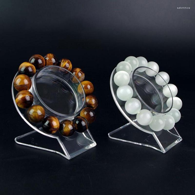 

Jewelry Pouches 1Pcs Clear Bracelet Display Holder Bangle Organizer Rack Acrylic Collar Stand Wholesale