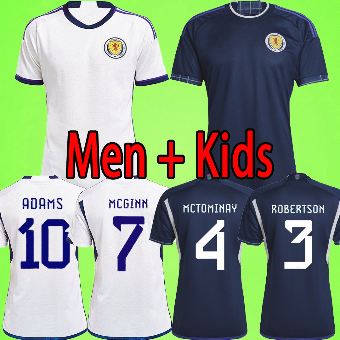 

2022 2023 Scotland soccer jerseys Men Kids Kit ADAMS MCGINN DYKES McGREGOR ROBERTSON MCTOMINAY BROWN ARMSTRONG football shirt t 22 23home away blue white Uniforms, 2022/2023 kids kit