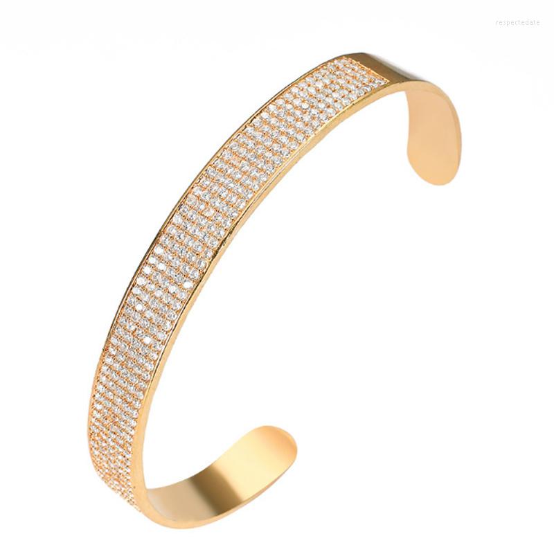

Bangle Zlxgirl Jewelry Women Size And Metal Full Mirco Paved Zircon Wedding Free Bags