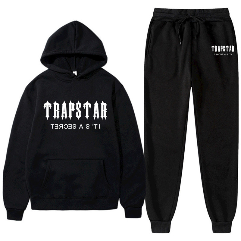 

Designer Trapstar London Men's Tracksuits Hoodies and Sweatpants Letters Print Fleece Cotton Warm Tracksuit Trend Brand Couple Sweatshirt Streetwear, Blue