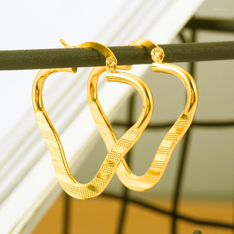 

Stud Earrings 3.5CM Gold Color Ethiopian Gig Earring Ethiopia For Women African Jewelry Habesha Middle East Girl Wedding Gift