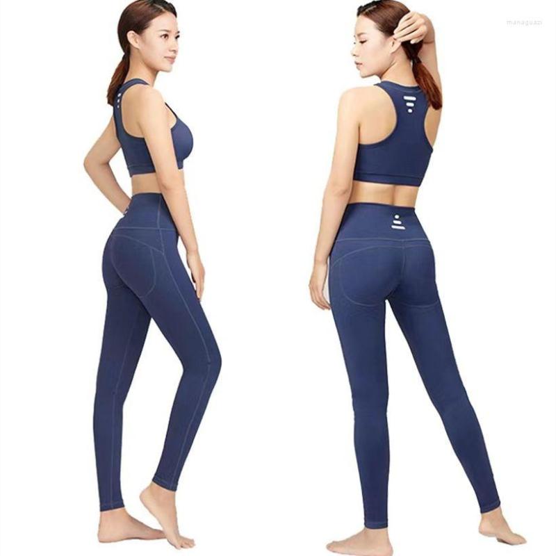 

Active Sets Neonysweets High Waist Running Leggings Pants Workout Tracksuit Fitness Yoga Set Women Gym Clothes Breathable Sport Suits, Blue set