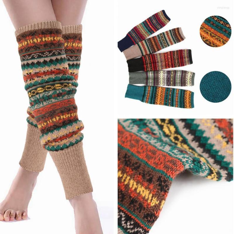 

Women Socks Durable Cold-resistant Super-soft Bright Color Bohemia Winter 1 Pair, Grey