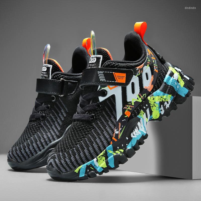 

Athletic Shoes Kids Spring Autumn Sneakers Lightweight Fashion Casual For Boys Toddler Breathable Running Platform Light, Black bule
