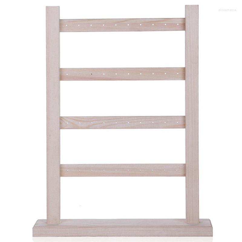 

Jewelry Pouches Solid Wood Earring Rack Hanger Ear Clip Storage Display Props