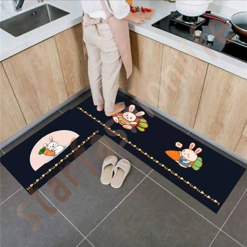 

Kitchen carpets Water Absorption Oil Absorption Kitchen Mat Long Foot Pad Household Carpet, Color 1