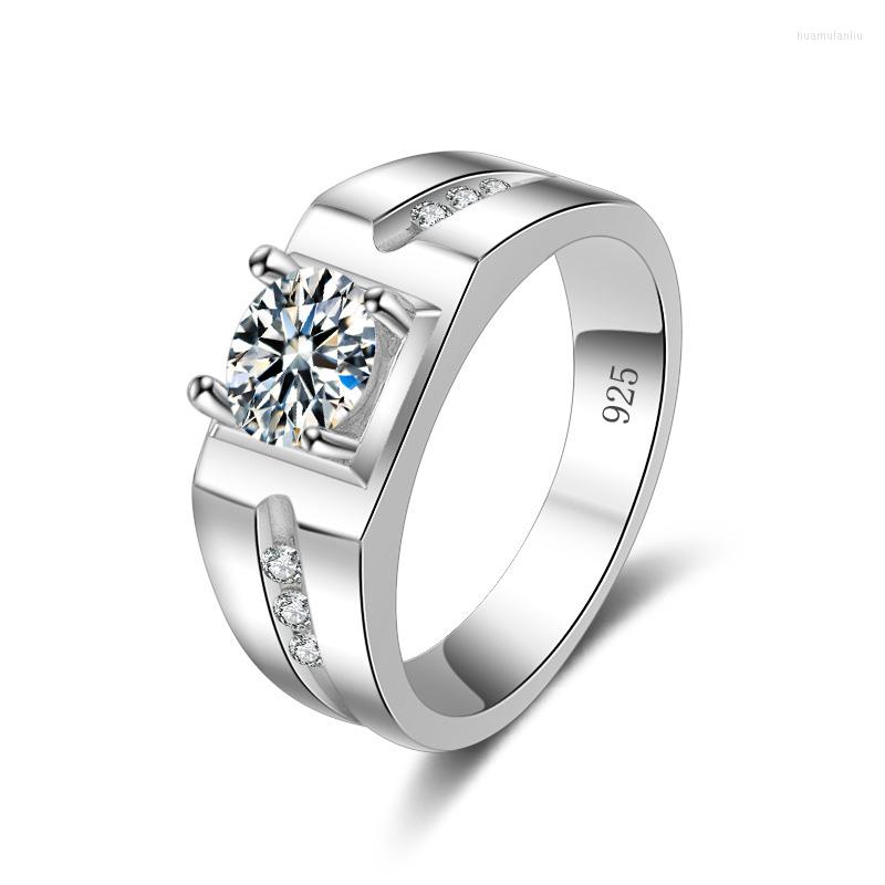 

Wedding Rings Romantic Stainless Steel Men Finger Ring Silver Color Marquise CZ Creative Female Party Anniversary Gift Luxury Jewelry