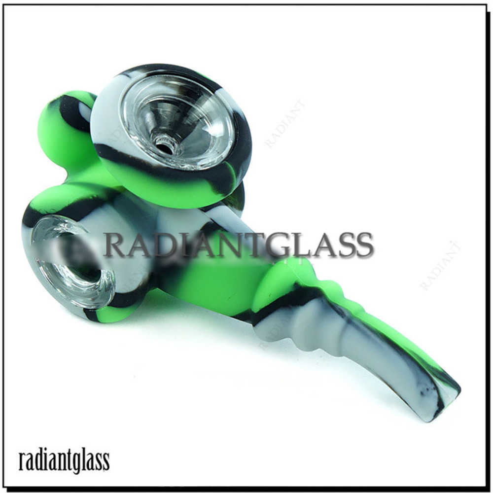

Sherlock Style Smoking Silicone Hand Pipe for Tobacco Cryogenic Cleaning Hammer Pipes with Filter Bowl