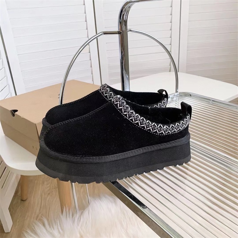 

Tazz Ankle Fur Boots Designer Australia Platform Boot Woman Indoor Australian Slipper Thick Bottom Real Leather Warm Fluffy Booties, 1#