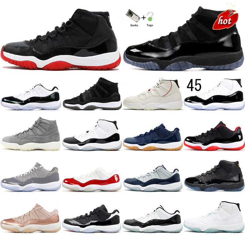 

OG Cool Grey High 11 11s Basketball shoes bred 25th Anniversary concord 45 space jam Men Women Trainers low legend blue citrus
