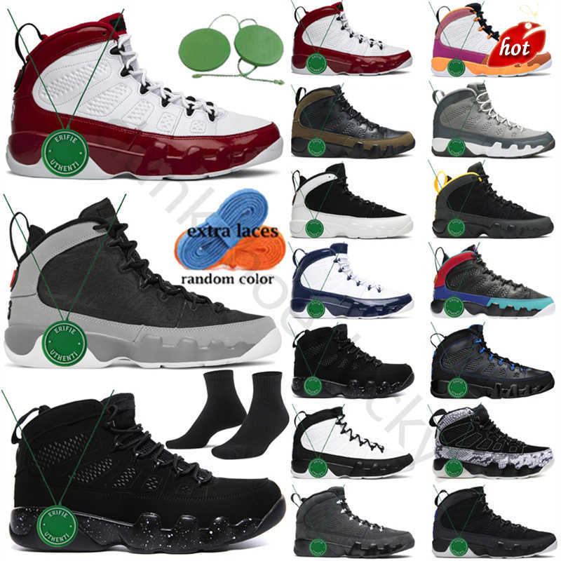 

OG Men basketball shoes 9s particle grey chile red jumpman 9 change the world dream it do it pearl blue university gold bred, Shoes box