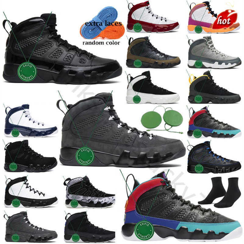 

OG Men basketball shoes jumpman 9s 9 particle grey chile fire red change the world university blue gold gym racer bred dream, Shoes box