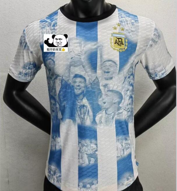 

2022 Argentina Champion Football Shirt Samsung MESSIS Football Shirt Player Edition Commemorative, Follow the picture
