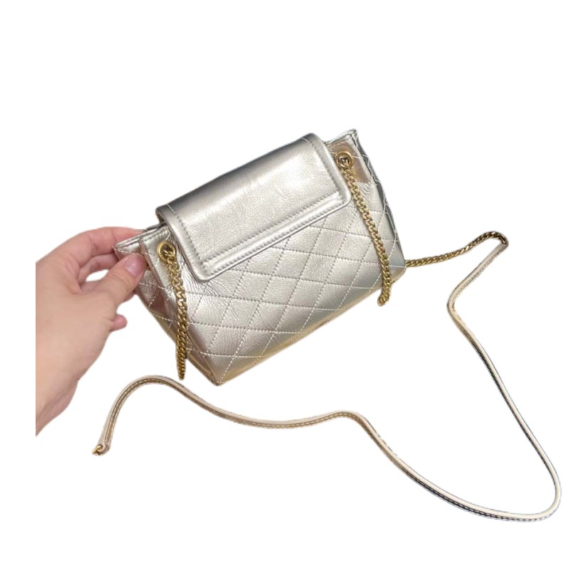 

7A Designer bag Shoulder Women Handbags Bags calfskin classic diagonal stripes quilted chains medium cross body Xiao Xiangfeng latest chain bag versatile, Black1