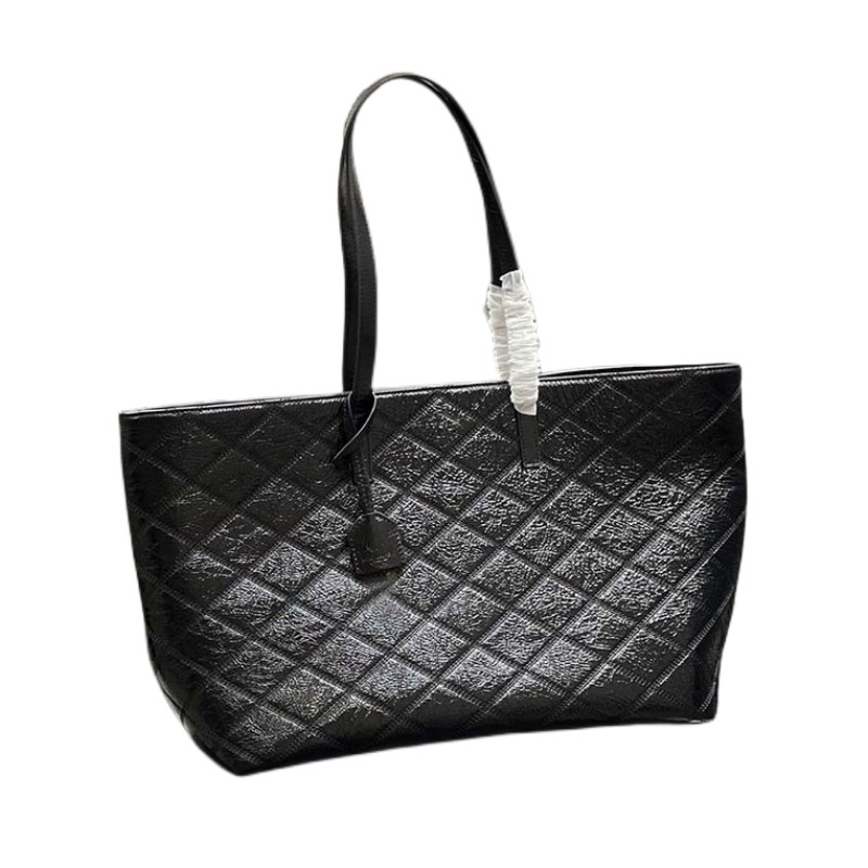 

AAAAA Designer bag Women Loop Glossy Leather Crossbody Bag For Ladies Luxury Handbags Fashion simple solid color grid chain with logo Shoulder Bags Stripes, Black1