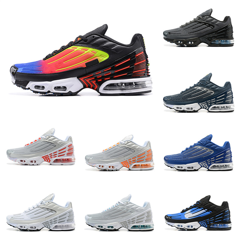 

WITH BOX designer Tn 3 Plus Tuned III Running Shoes TN3 Vast Parachute Crater Deep Royal 3s Trainers Noir Triple Black Wolf Grey White Aquamarine Blue Nebula Hyper Viol, 01