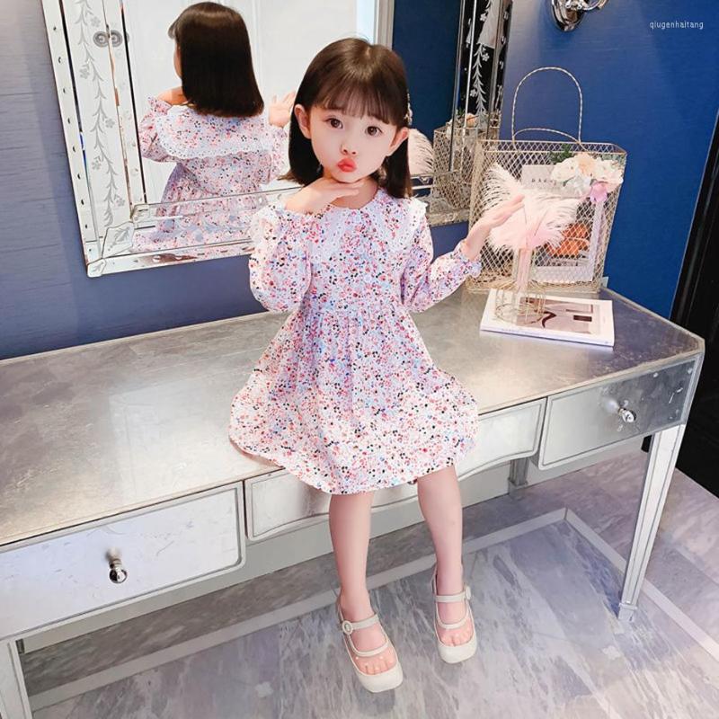 

Girl Dresses Toddler Dress Floral Pattern Party Spring Autumn Kids Casual Style Costume, Y4j2658-2