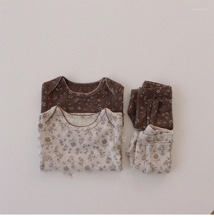 

Clothing Sets 0-3Year Autumn Baby Girl Clothes Set Born Floral T-shirt Tops Bodysuit Pants Outfits, Ivory t shirt set
