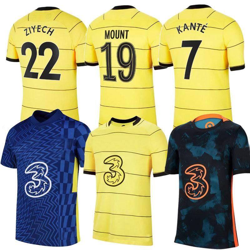 

21 22 MOUNT HAVERTZ WERNER ZIYECH PULISIC soccer jersey Reece James KANTE CHILWELL JORGINHO KOVACIC 2021 2022 football shirt home away thrid, Kids