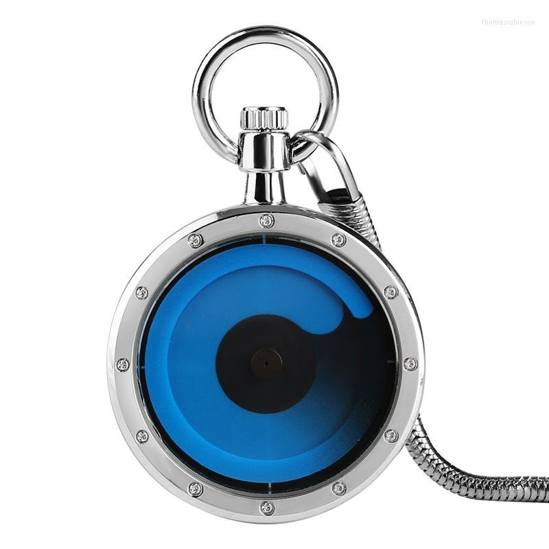 

Pocket Watches Vintage Swirl Pendant Watch Men Women Unique Universe Turntable Quartz Clock Necklace Snake Chain Mini Gift, P1475