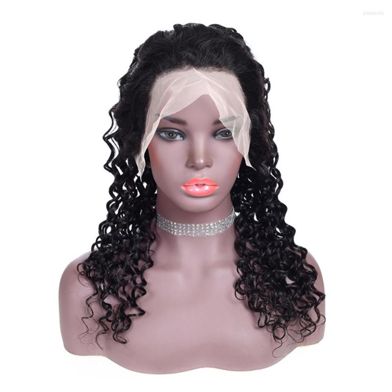

Malaysian 13x4 Lace Wig Remy Hair Deep Wave Human Wigs For Women Pre Plucked Glueless Tranparent HD Frontal, Picture shown