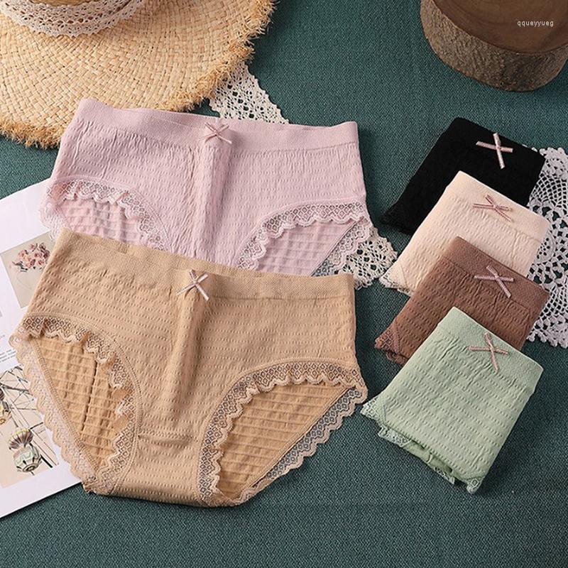 

Women's Panties 3 Pieces Woman Bow Underwear Briefs Sexy Lace Breathable Female Panty For Women Lingerie, Picture shown