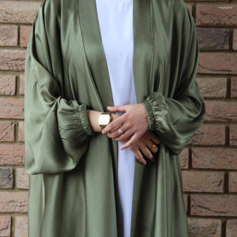

Ethnic Clothing Eid Kaftan Ramadan Satin Open Dubai Abaya Kimono Turkey Islam Pakistan Muslim Dress For Women Robe Arabe Longue Djellaba
