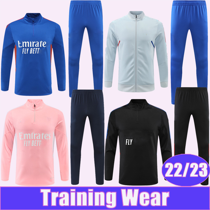 

2022 23 AOUAR DEMBELE PAQUETA Training Wear Kit Suit Soccer Jerseys TOKO EKAMBI KADEWERE CHERKI BOATENG Half Zip Tracksuit Football Shirts, C1116g4038 2022 half zipper blue