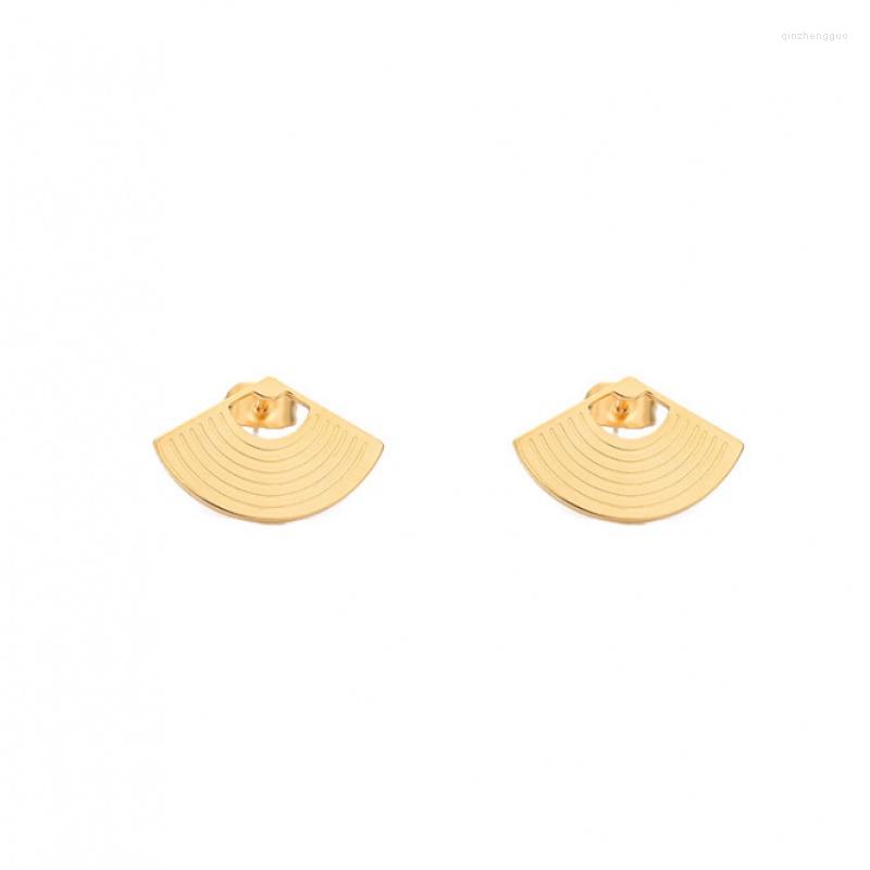 

Stud Earrings EH0020 Small Sector Hollow Design Elegant Fashion Women Jewelry Girl Gifts Nice