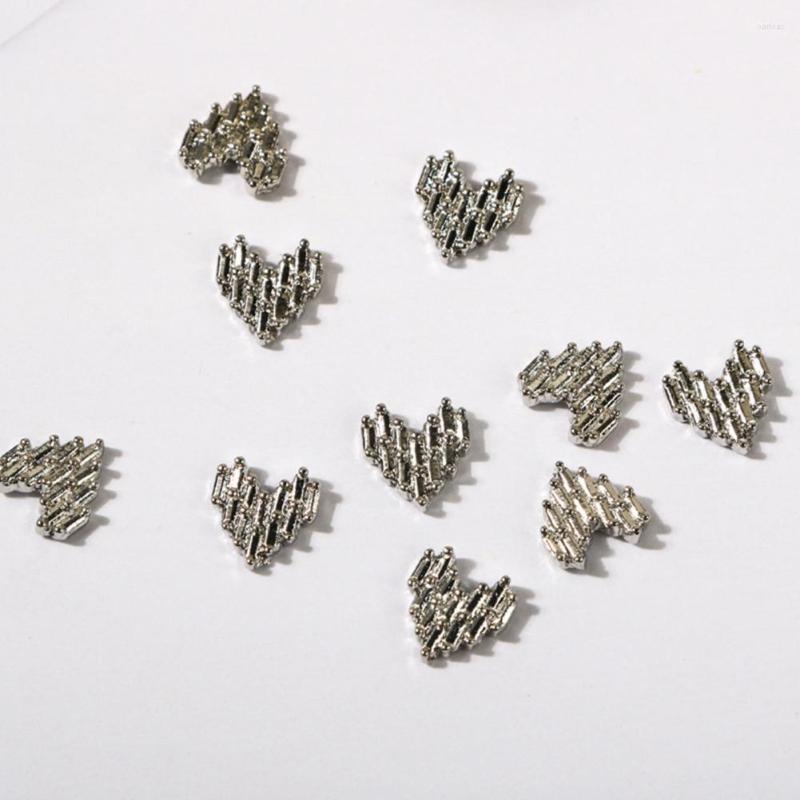 

Nail Art Decorations 10Pcs Creative Shape Durable DIY Abstract Love Heart Style Accessories Rhinestones Supplies