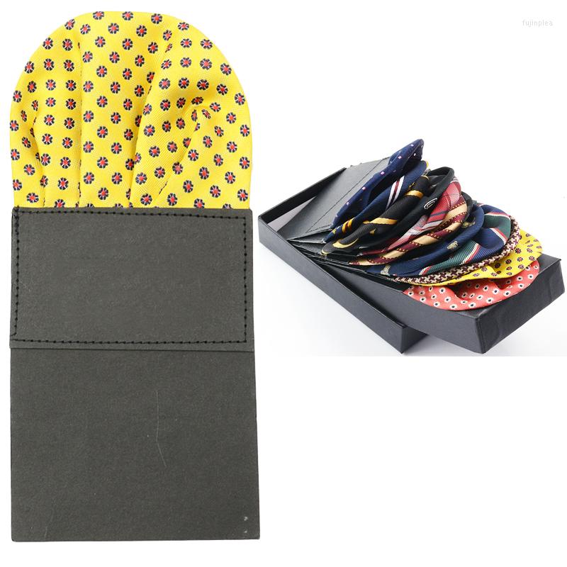 

Bow Ties Novelty 8 Cm High Quality Polyester Lazy Folded Pocket Square Card Save Time Suit For Men's Business Tuxedo