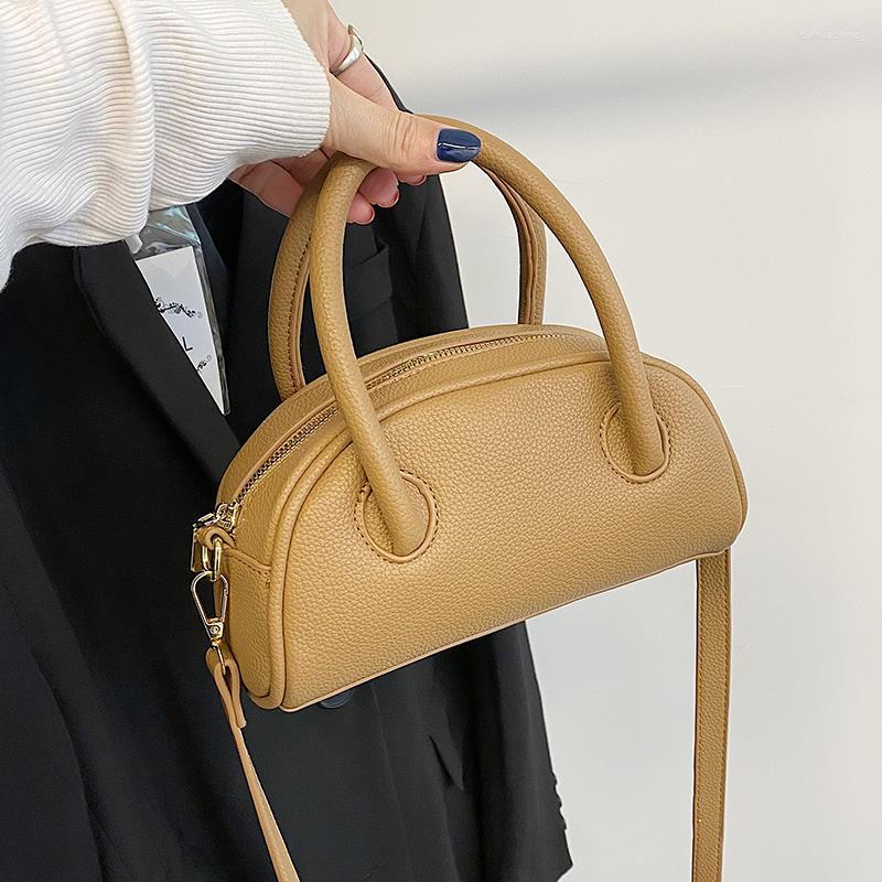 

Evening Bags Fashion Versatile Shoulder Bag Pu Leather Women's Handbags Purse Trend Travel Female Crossbody Solid Color Small Tote, Beige