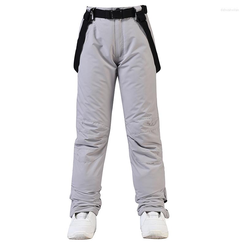 

Skiing Pants Women Snow Waterproof Warm Ski Snowboard Winter Elastic Waist Men Trousers Skating Plus Size 059