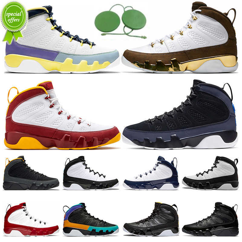 

2023 Basketball Shoes 9 9s men trainers sports sneakers OG Change The World Bred Charcoal Crawfish Dream It Gym Red Melo Racer, 9 university gold