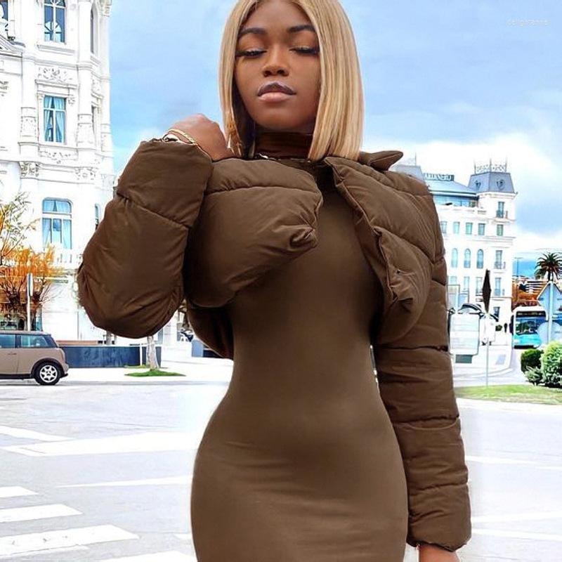 

Women' Down Coats Woman Winter 2022 Super Short Solid Color Fashion Trendy Stand-up Collar Warm Cotton Quilted Coat Women Puffer Jacket, Black