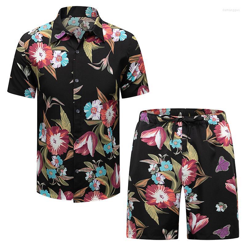 

Men's Tracksuits Men's Host Sale Casual Daily Hawaiian Shorts Print Clothes 2 Pieces Set Fashion Summer Short Sleeve, Yj007