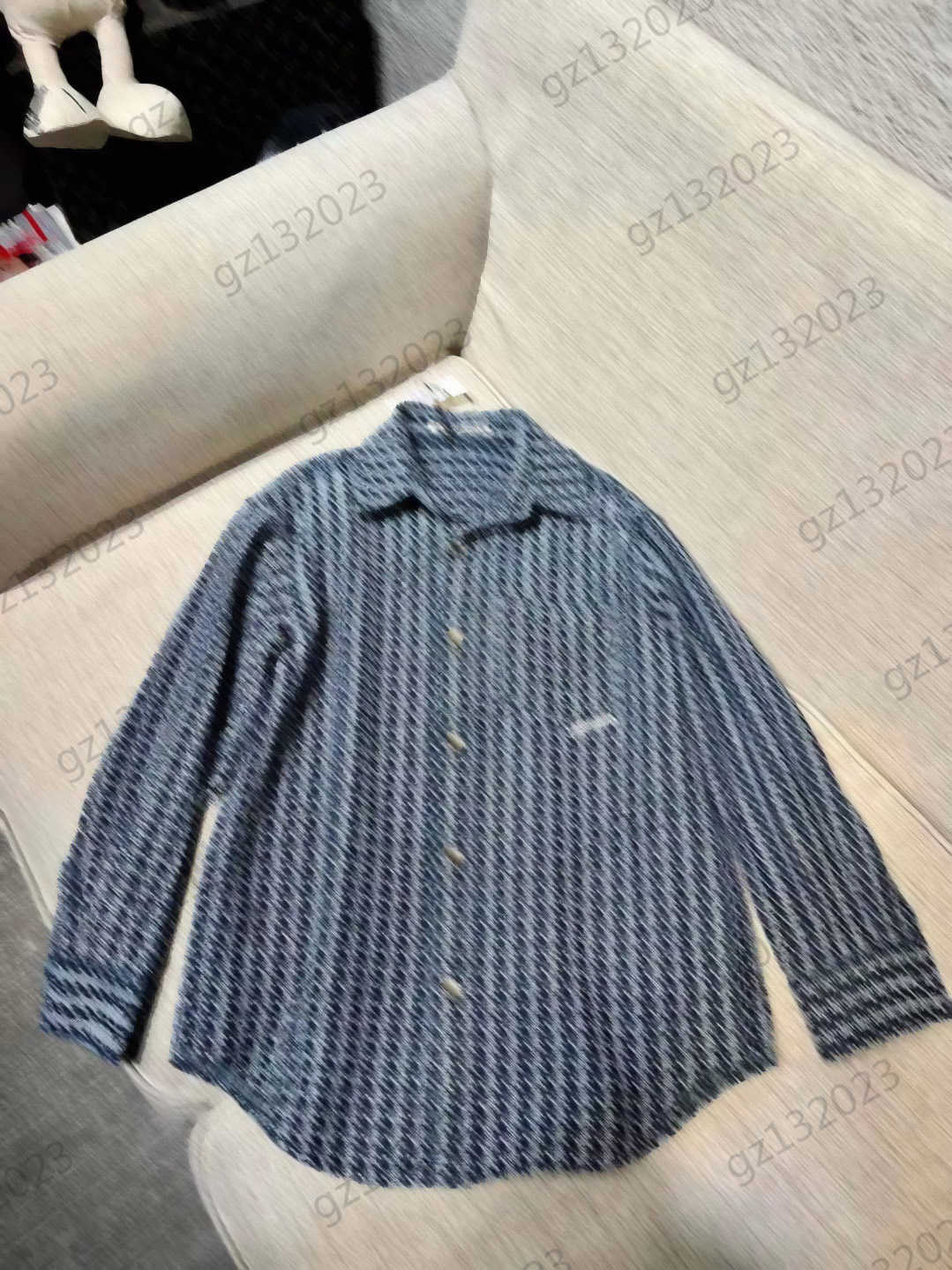 

Jackets Women Letter A Jacquard Lapels Denim Jackets Front Pocket Curved Hem Loose Outerwear Designer Fashion Women Coat