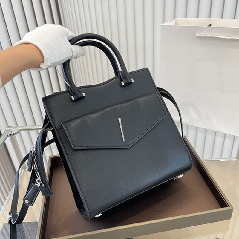 

Uptown Handbag Purse Women Crossbody Bags Removable Strap Zipper Closure Silver Hardware Bottom Nail Genuine Leather Fashion Letters 23cm