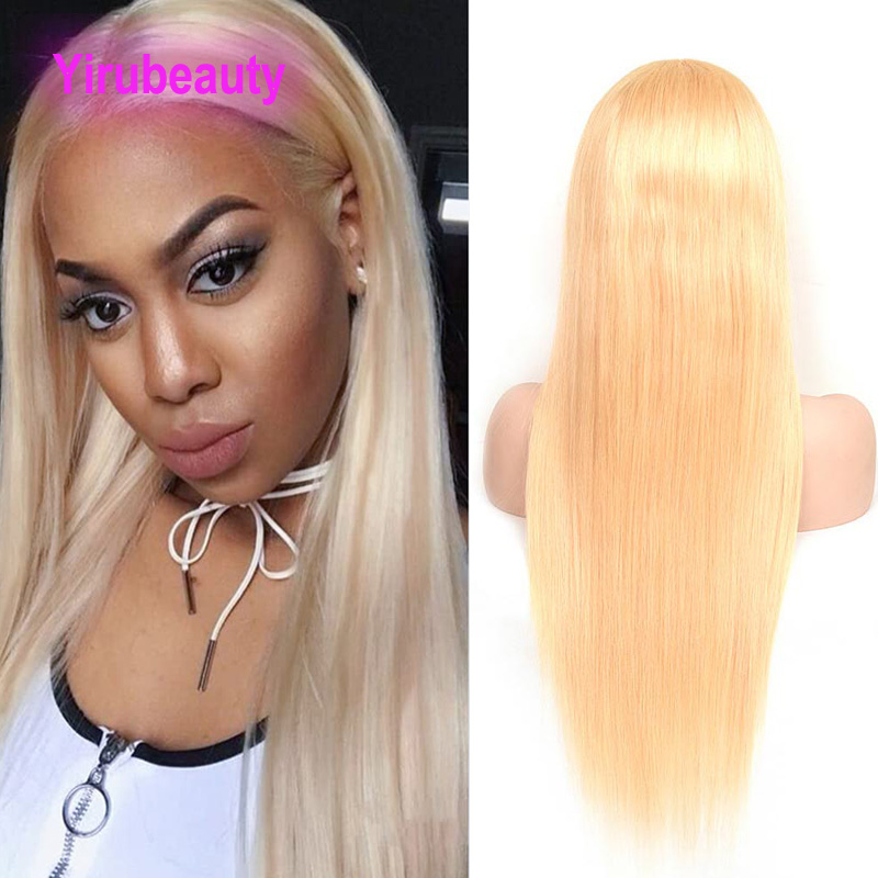 

Brazilian Human Hair 13X4 Lace Front Wig Silky Straight Body Wave 613# Blonde Color 10-32inch Free Part 150% 180% 210% Density, 150% density body wave