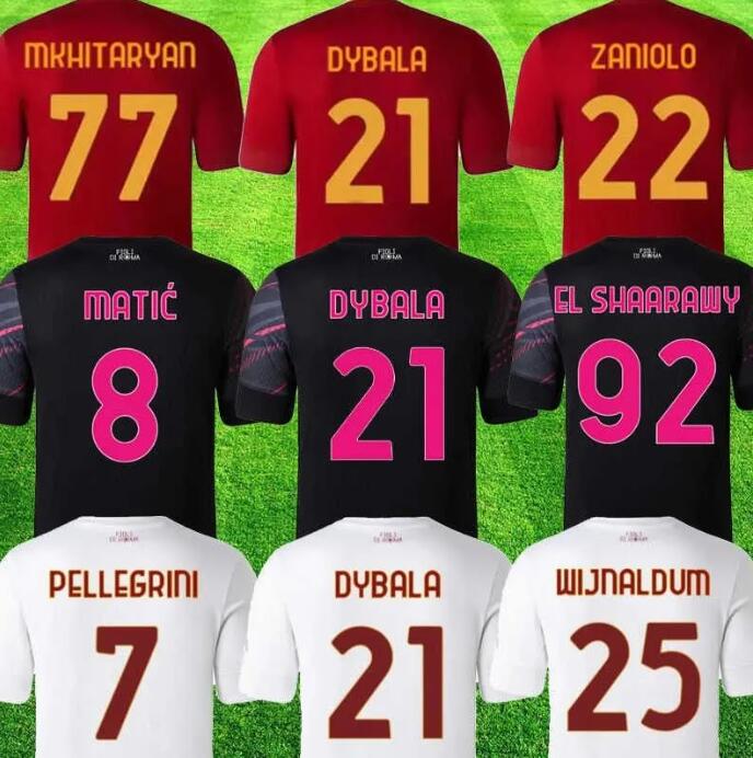 

22 23 adult SOCCER JERSEYS DYBALA roma home belotti CELIK Pellegrini Abraham 2022 2023 Wijnaldum Zaniolo MANCINI KUMBULLA men kit FOOTBALL EL SHAARAWY Uniform, Purple