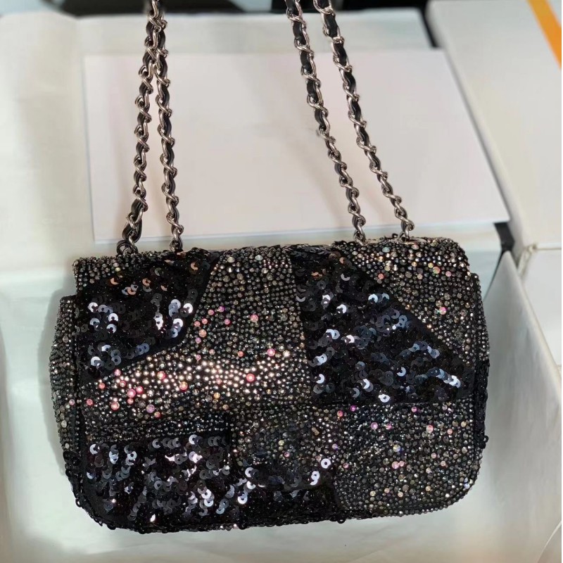 

AAAAAA Designer bag The latest chain Women Bag Fashion Quality Original Box Messenger Shoulder Handbag Purse Cross Body Clutch Bagst Shimmer Glitter Artwork, Black1